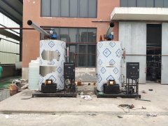 安徽蚌埠凤阳县两台燃气一吨低氮蒸汽发生器